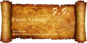 Faidt Ildikó névjegykártya