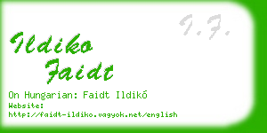 ildiko faidt business card