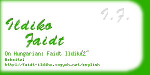 ildiko faidt business card